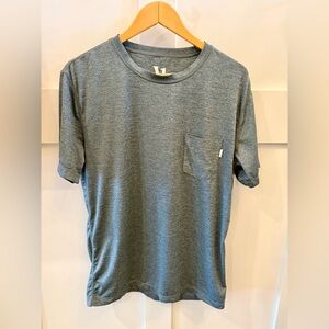 Mens Vuori Light Blue Gray Pocket Dri Fit T-Shirt - Like New! Size Large